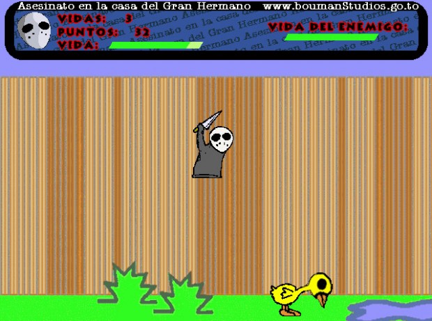 Pantalla del juego "Asesinato en la casa de Gran Hermano" (2000)