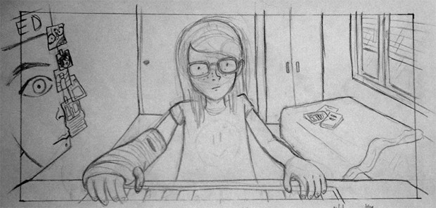 Lápiz de una viñeta de Snufftube